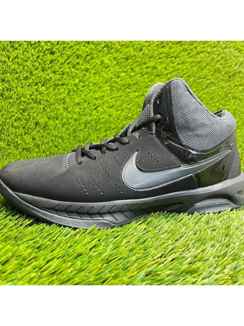 Nike Air Visi Pro 6 Mens Size 8.5 Black Gray Athletic Basketball Shoes Sneakers